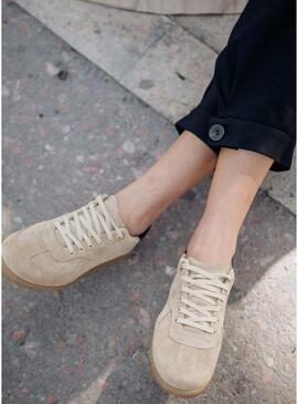 Sneakers Popa Imperial beige per donna