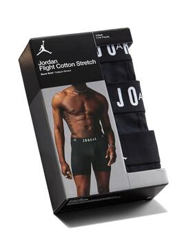 Confezione da 3 boxer Jordan Flight Core neri per uomo