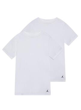 Confezione da 2 t-shirt Jordan Flight Base bianche per bambino