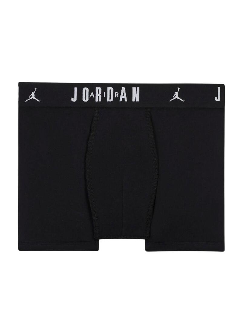 Confezione da 3 boxer Jordan Flight Cotton Core neri per bambino