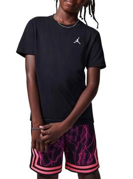 T-shirt Jordan Jumpman Air nera per bambino e bambina