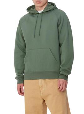 Felpa Carhartt Chase verde per uomo