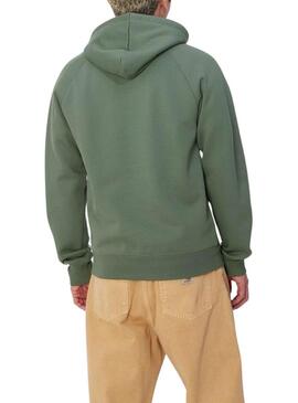 Felpa Carhartt Chase verde per uomo