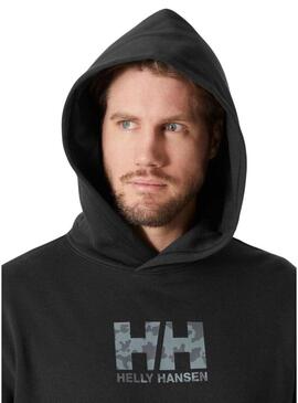 Felpa Helly Hansen Graphic Hoddie nera per uomo