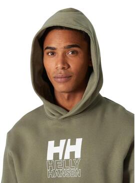 Felpa Helly Hansen Graphic Hoodie verde per uomo