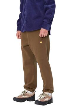 Pantaloni Carhartt Chase jogger marrone per uomo