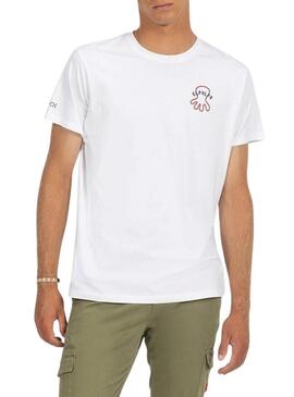 T-shirt El Pulpo Atlantic Lifestyle bianca per uomo