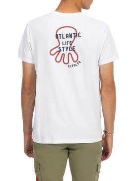 T-shirt El Pulpo Atlantic Lifestyle bianca per uomo