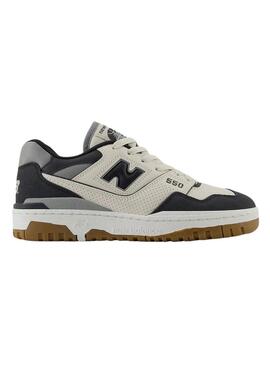 Sneakers New Balance BBW550 color moombeam beige e nero per donna