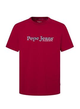 Maglietta Pepe Jeans Somers bordeaux per uomo