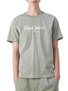 Maglietta Pepe Jeans Abel verde pastello per uomo