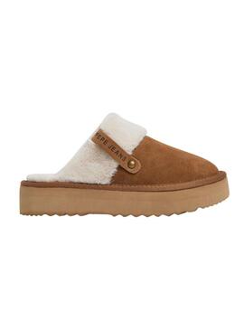 Zoccoli Pepe Jeans Dissy cammello e beige per donna