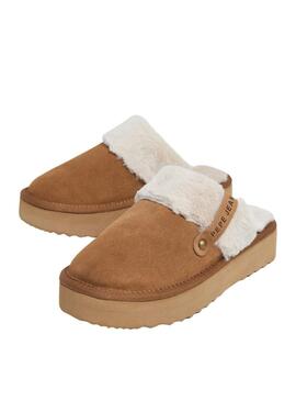 Zoccoli Pepe Jeans Dissy cammello e beige per donna