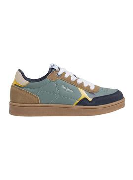 Scarpe Pepe Jeans Player color tostato e verde