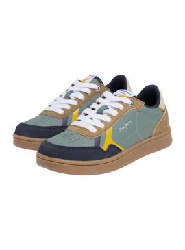 Scarpe Pepe Jeans Player color tostato e verde