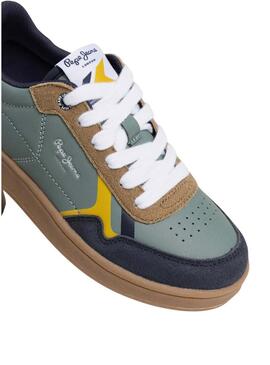 Scarpe Pepe Jeans Player color tostato e verde