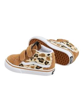 Scarpe Vans SK8 Mid Leopard cammello per ragazze