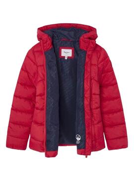 Piumino Pepe Jeans Vivian Short rosso per bambina