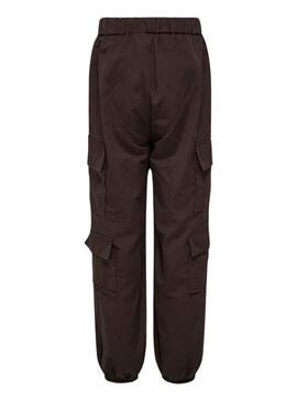 Pantaloni Only Kids Kogecho marrone per bambina