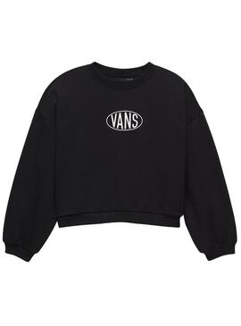 Felpa Vans Name Drop nera per ragazza