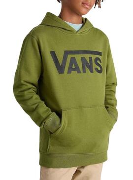 Felpa Vans Classic verde per bambino