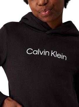 Felpa Calvin Klein Institutional Logo nera