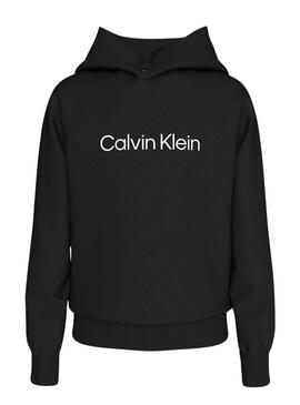 Felpa Calvin Klein Institutional Logo nera