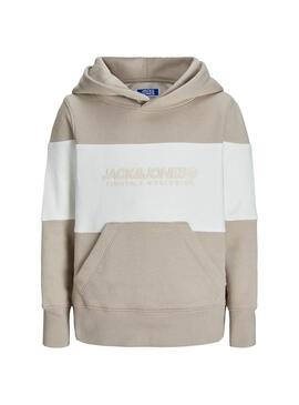 Felpa Jack and Jones Elegacy beige per bambino