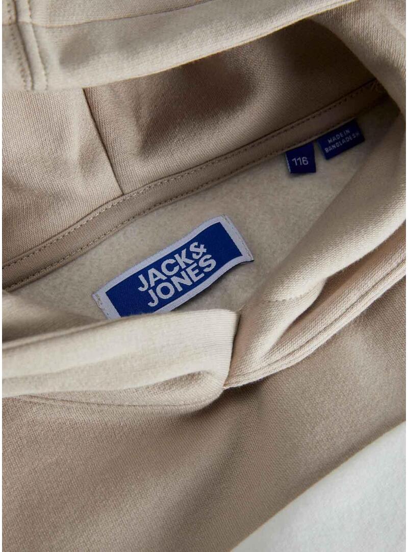 Felpa Jack and Jones Elegacy beige per bambino