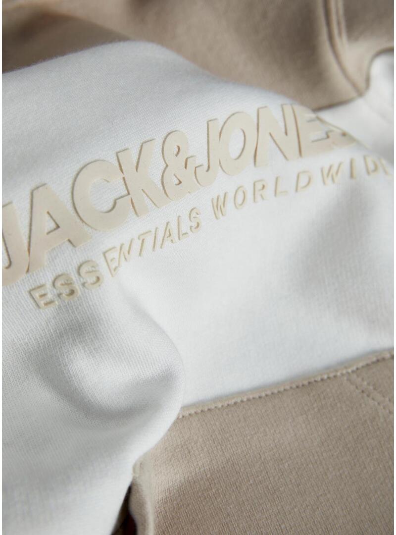 Felpa Jack and Jones Elegacy beige per bambino