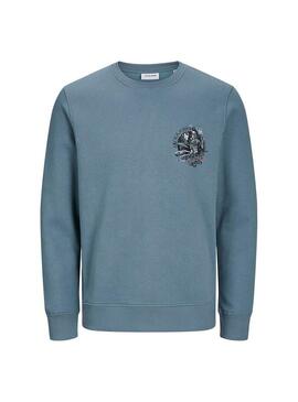 Felpa Jack and Jones Skull blu per bambino