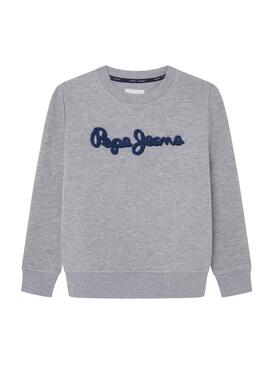 Felpa Pepe Jeans New Lamonty grigia per bambino