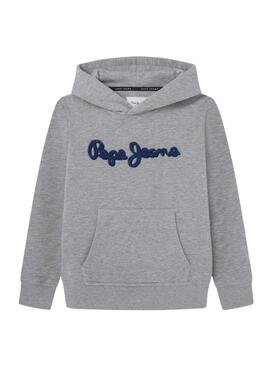 Felpa Pepe Jeans New Lamonty grigia con cappuccio