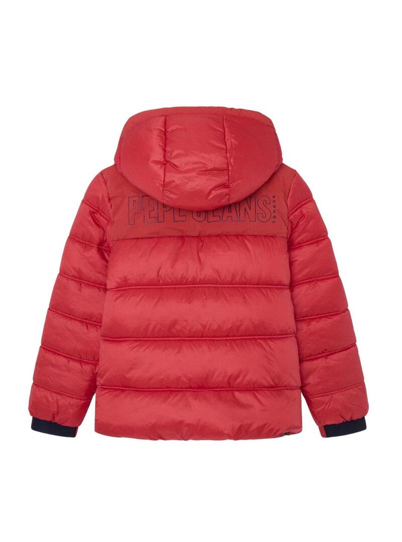 Piumino Pepe Jeans Odonis rosso per bambino