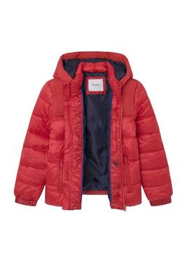 Piumino Pepe Jeans Odonis rosso per bambino