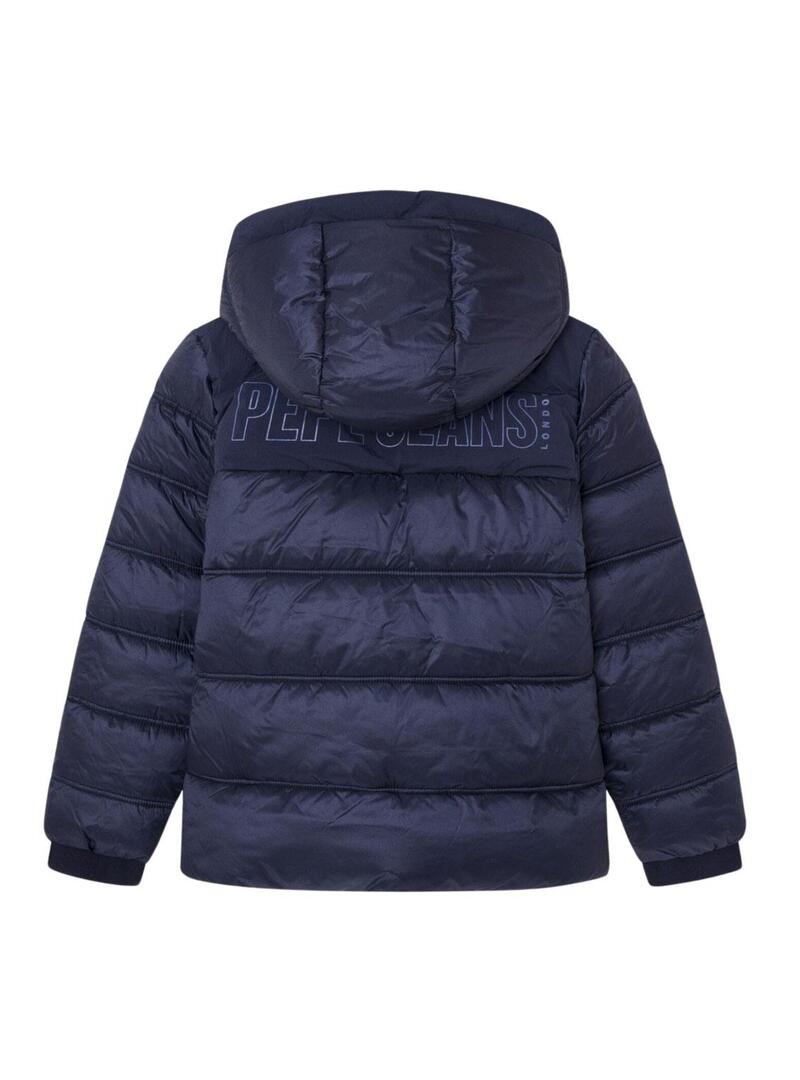 Piumino Pepe Jeans Odonis blu navy per bambino