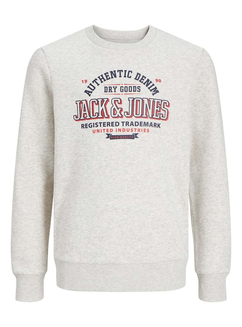 Felpa Jack and Jones Logo grigia per bambino