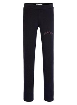 Leggings Tommy Hilfiger Foil blu navy per ragazza