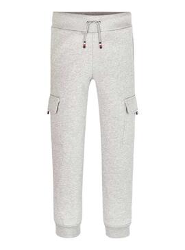 Jogger Tommy Hilfiger Monotype grigio per bambino