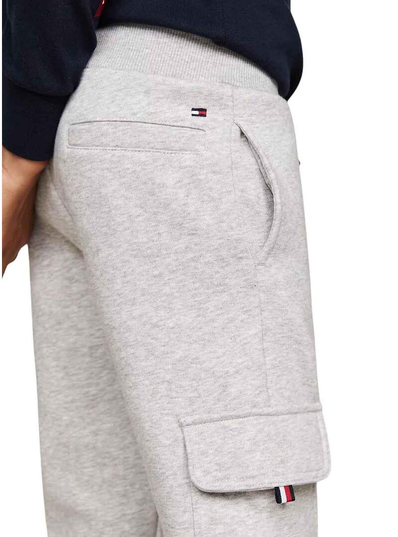 Jogger Tommy Hilfiger Monotype grigio per bambino