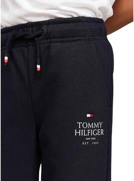 Pantaloni jogger Tommy Hilfiger Puff blu navy per bambino