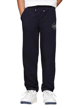 Pantaloni jogger Tommy Hilfiger Puff blu navy per bambino