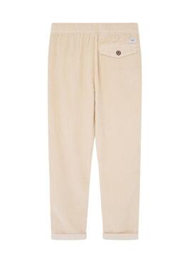 Pantaloni in velluto a coste Pepe Jeans Eadon beige per bambino