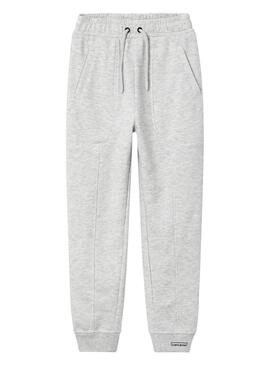 Pantaloni jogger Name It Rabbe grigi per bambino