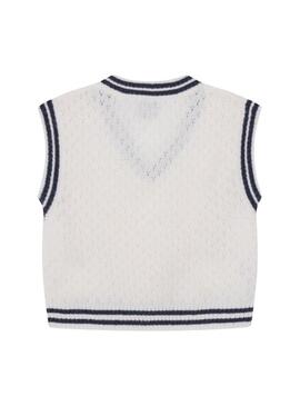 Gilet Pepe Jeans Winta bianco per bambina