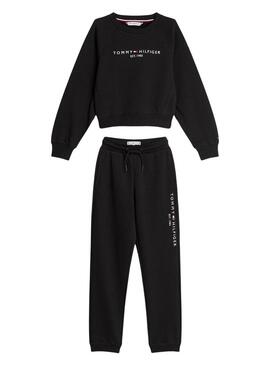 Tuta Tommy Hilfiger Basic nera per bambina