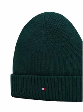 Berretto Tommy Hilfiger Small Flag verde per bambini