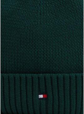 Berretto Tommy Hilfiger Small Flag verde per bambini