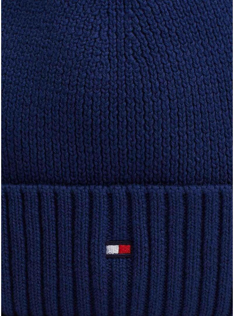 Berretto Tommy Hilfiger Small Flag blu navy