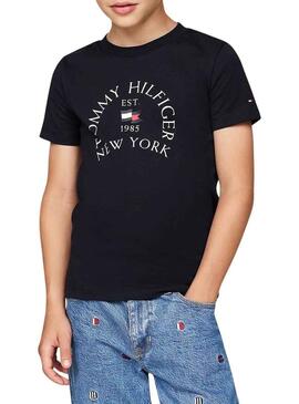 Maglietta Tommy Hilfiger Nautical blu navy per bambino